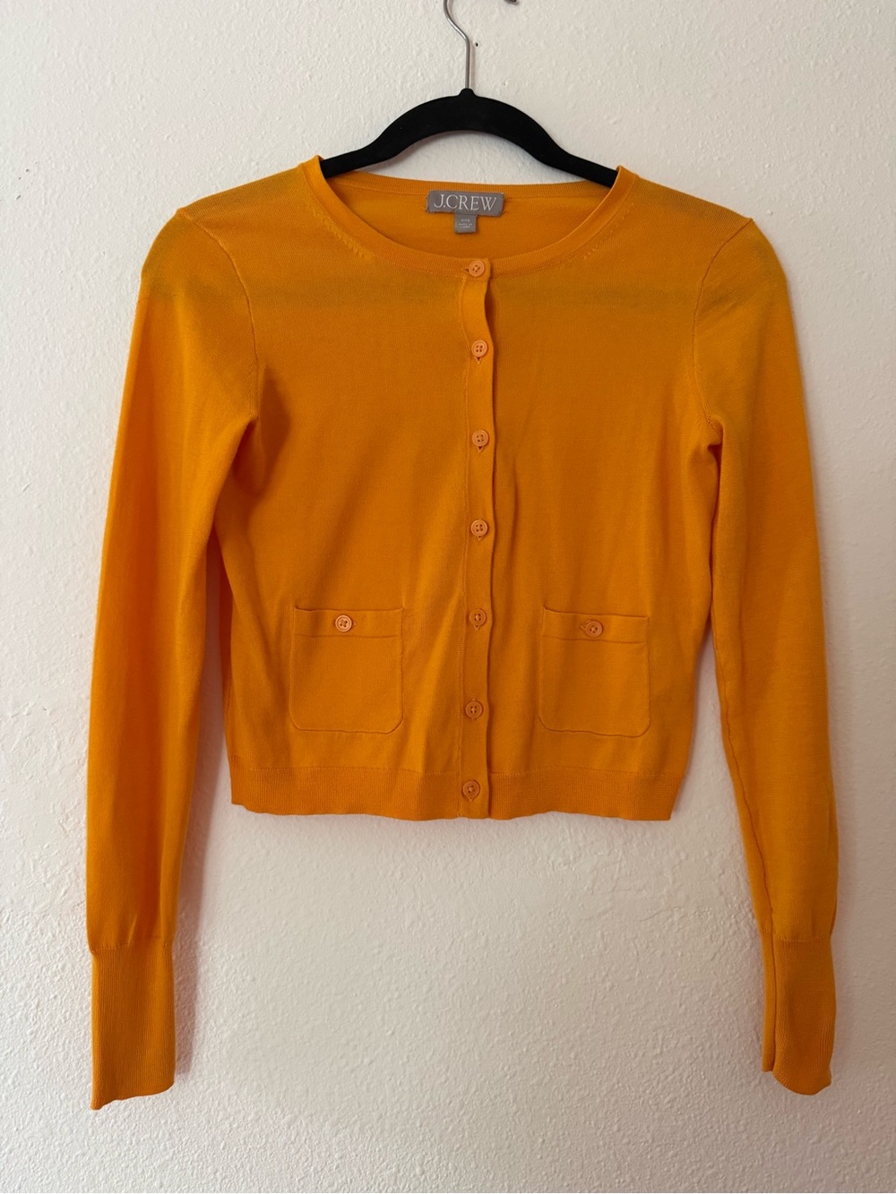 J. Crew Marigold Crewneck Button Cardigan